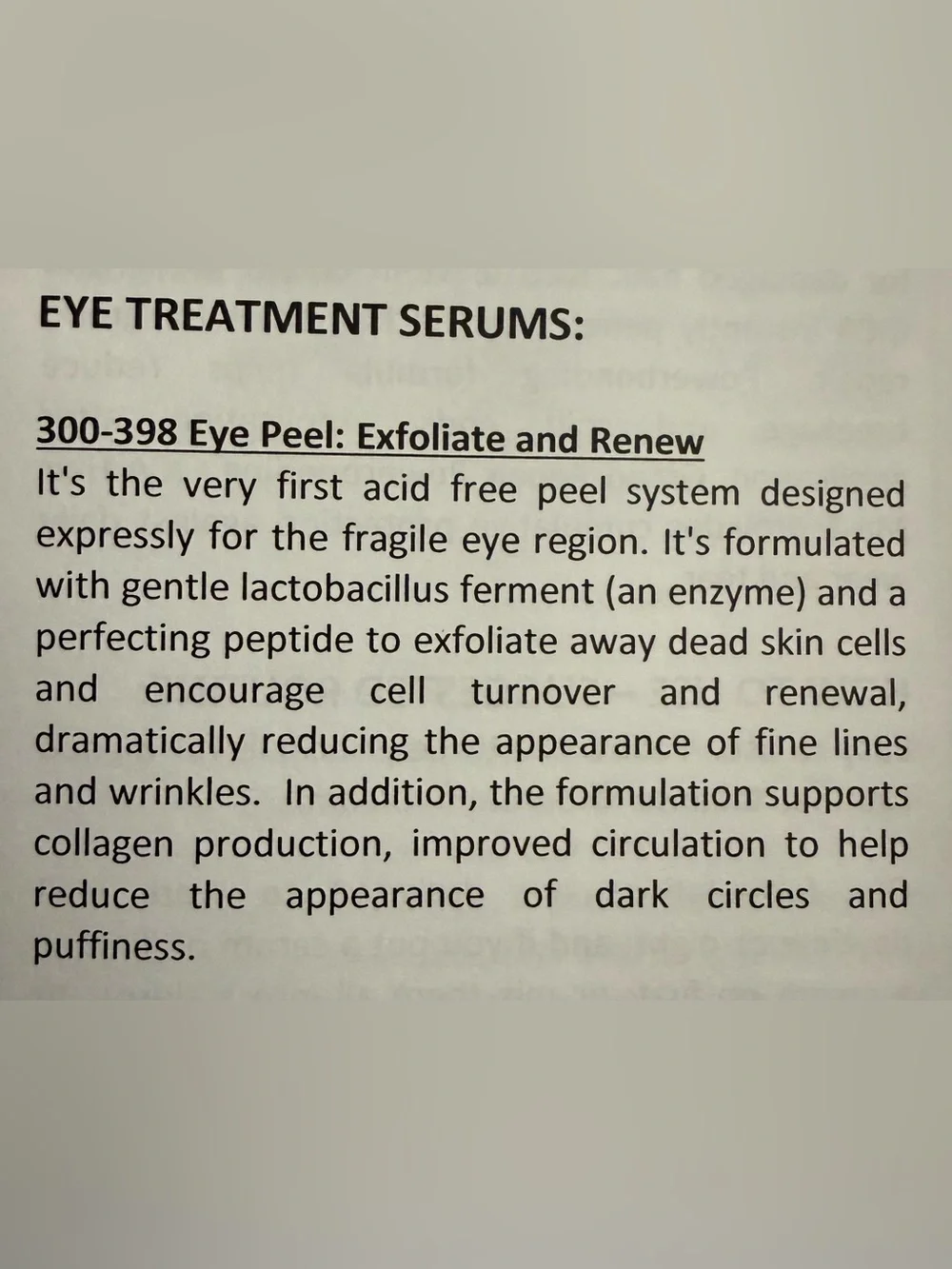 Isomers Duo Eye Treatment - Fast Lift Serum & Eye Peel Exfoliate & Renew 1 oz ea